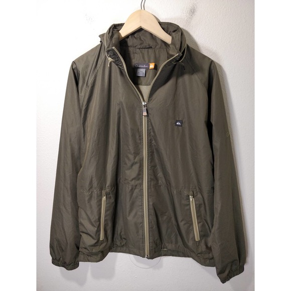 Quicksilver Other - Quicksilver Green Packable Full Zip Windbreaker Jacket Size L